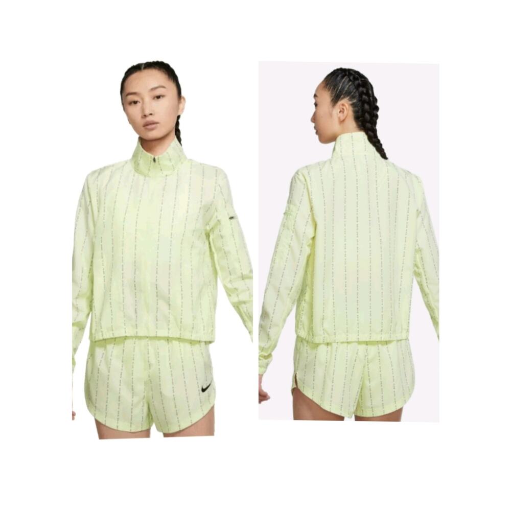 4881)Nike Dri-Fit Lime Ice Volt Windrunner Zip Up Jacket (Med) and Shorts (L)